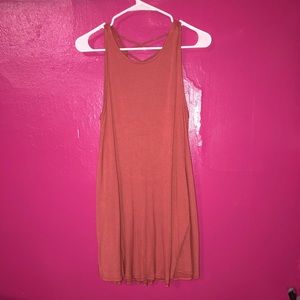 Mauve dress with criss cross back
